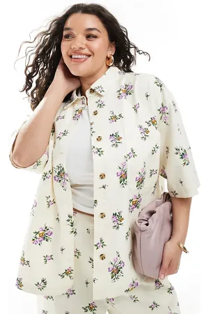 ASOS Camisa de manga corta con de Curve (parte de un conjunto)-Multicolor