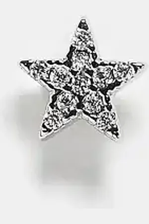 Kingsley Ryan Piercing labret plateado de acero con diseño de estrella de gemas de