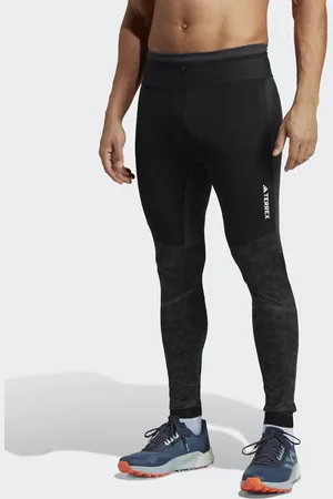 adidas Leggings grises para carrera de montaña Agravic Terrex de