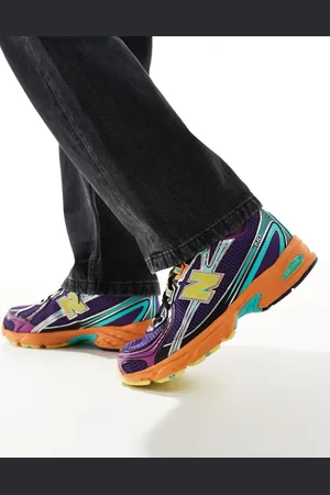 New Balance Zapatillas de deporte violetas y naranjas 740 de -Morado
