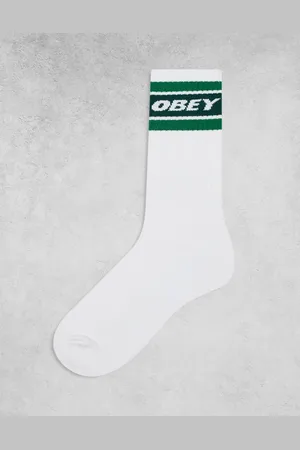 Obey Calcetines blancos con logo Cooper de