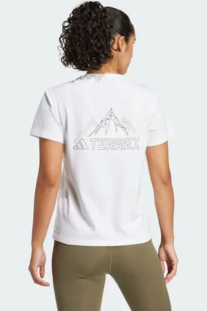 adidas Camiseta blanca con estampado gráfico Terrex de