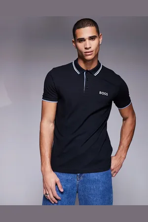 HUGO BOSS Polo de corte estándar con ribetes de piqué Paddy Pro de