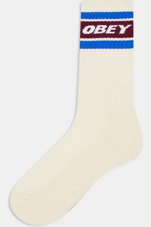 Obey Calcetines color crema con logo Cooper de -Blanco