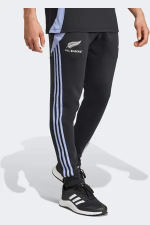adidas Pantalones negros y azul brillante de estilo rugby con diseño de los All Backs de