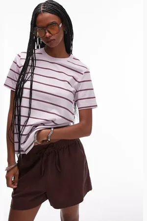 ARKET Camiseta morada a rayas de -Morado