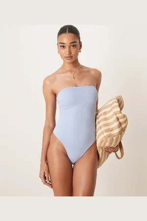 ASOS Bañador liso con escote palabra de honor y relleno Maya de