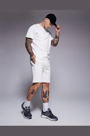 HUGO BOSS Pantalones cortos de estar por casa blanco con cinta con el logo Liam de