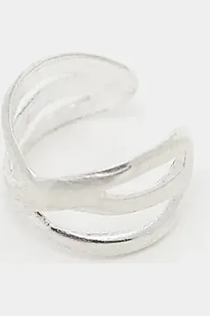 Kingsley Ryan Ear cuff cruzado de plata de ley de -Plateado
