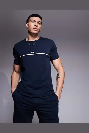 HUGO BOSS Camiseta de corte estándar con logo y detalle de raya Unique de