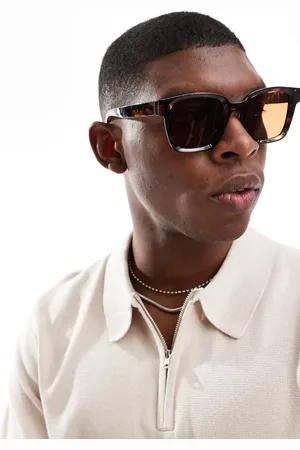 JACK & JONES Gafas de sol marrón efecto carey rectangulares de