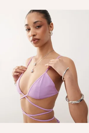 Weekday Top de bikini triangular con diseño envolvente de