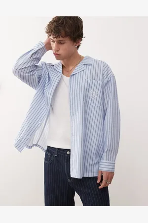Reclaimed Camisa de manga larga con raya diplomática de