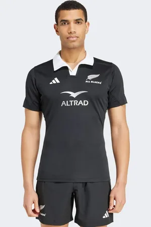 adidas Camisa negra de estilo rugby con diseño de la primera equipación de los All Blacks de -Negro