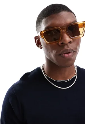 JACK & JONES Gafas de sol con montura cuadrada en marrón de