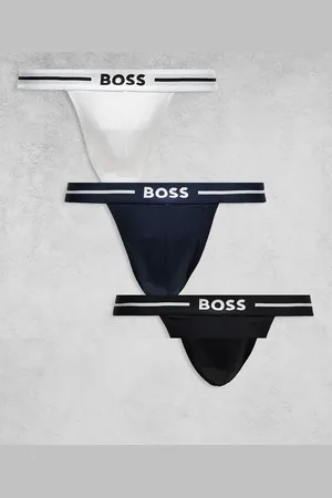 HUGO BOSS Pack de 3 suspensorios de color negro, blanco y azul marino con logo en la cinturilla Bold de -Multicolor
