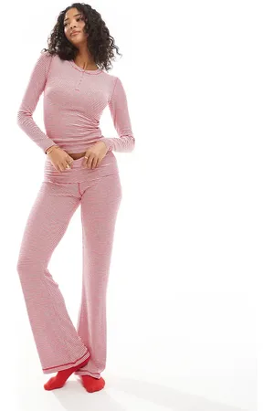 Cotton On Pantalones de pijama a con cintura plegada Sleep Recovery de Cotton On (parte de un conjunto)-Multicolor