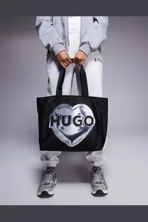 HUGO BOSS Bolso tote grande con estampado de corazón Becky de