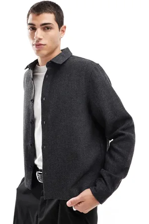 ASOS Sobrecamisa de corte cuadrado de tejido efecto lana de