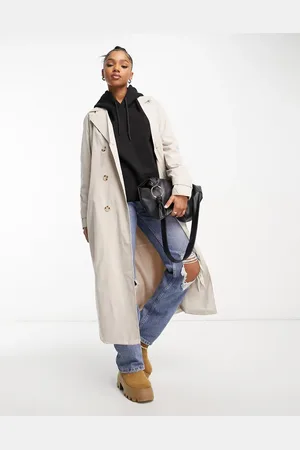 JDY Gabardina extragrande color de -Beis neutro