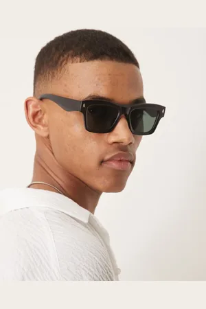 ASOS Gafas de sol mate rectangulares con lentes verdes ahumadas de