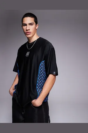 HUGO BOSS Camiseta negra extragrande con logo en la parte central del pecho Dinokey de la colección cápsula Red Bull Racing de Hugo