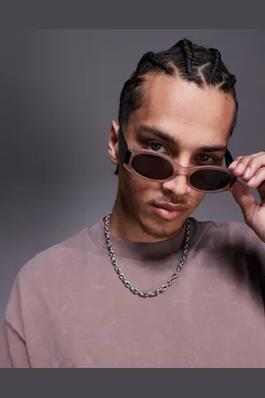 ASOS Gafas de sol negras y gris mate transparente con lentes ahumadas de