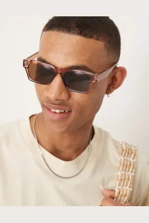 ASOS Gafas de sol retro marrones con lentes marrones de