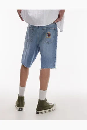 Tommy Hilfiger Pantalones cortos vaqueros de corte holgado alargado con lavado claro y emblema en el bolsillo Isaac de -Azul