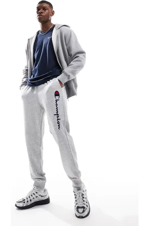 Champion Pantalones grises con bajos ajustados de canalé Authentic de