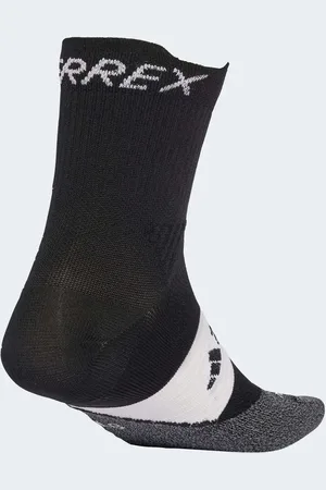 adidas Calcetines deportivos de color blanco, negro y naranja impacto para carrera de montaña Agravic Heat.Rdy Terrex de