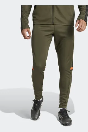 adidas Pantalones de entrenamiento verde nocturno, negros y naranja impacto pálido Squadra 25 de
