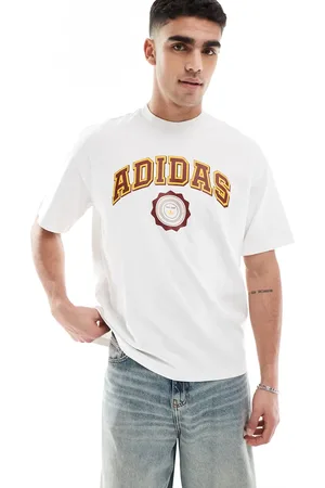 adidas Camiseta blanco nube y rubí vintage con estampado gráfico Summer of Sport de