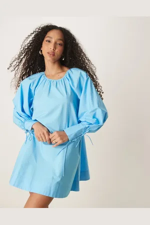 ASOS Vestido corto con puños anchos de