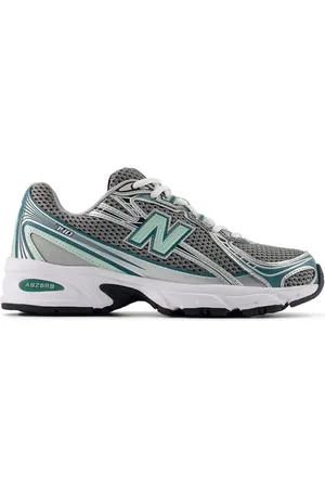 New Balance Zapatillas de deporte plateado metalizado y azul turquesa 740 de -Gris