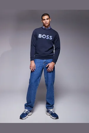 HUGO BOSS Sudadera de corte estándar con cinta del logo Salbo de