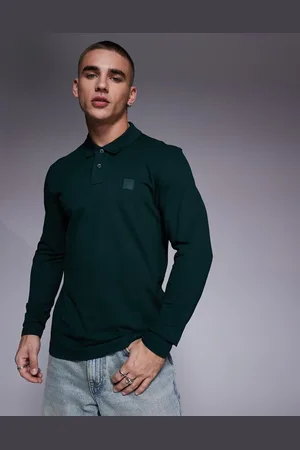 HUGO BOSS Polo de manga larga y corte slim con logo a tono de piqué Passerby de