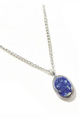 ASOS Collar con colgante ovalado de lapislázuli de