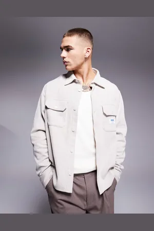 Hugo Blue Sobrecamisa blanco hueso extragrande Ekynone de