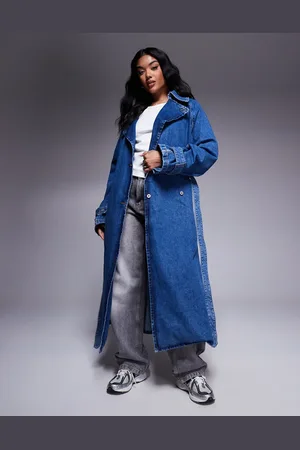 Hugo Blue Gabardina vaquera azul extragrande Garena de