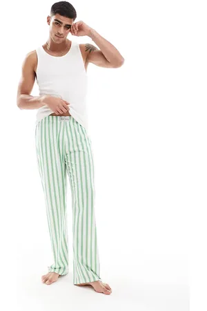 ASOS Pantalones de estar por casa a rayas verdes de