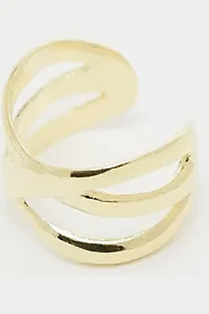 Kingsley Ryan Ear cuff cruzado chapado en oro de