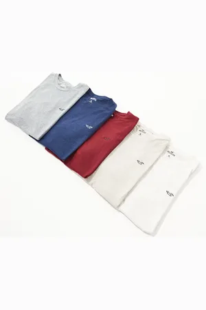 Hollister Pack de 5 camisetas de varios colores Icon de