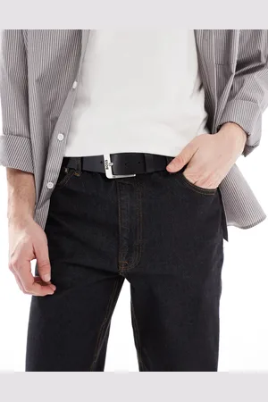 HUGO BOSS Cinturón de cuero con hebilla con logo Jemio de BOSS