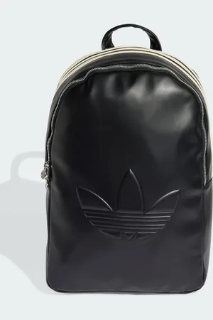 adidas Mochila negra con trébol en relieve de poliuretano de