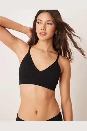 New Look Bralette de canalé sin costuras de