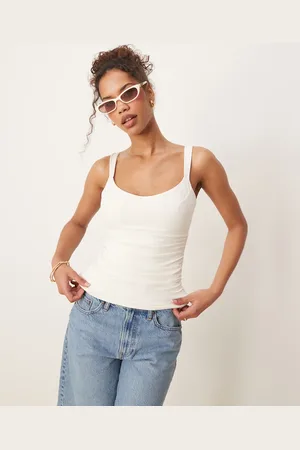 Abercrombie & Fitch Top con escote corazón en contraste de