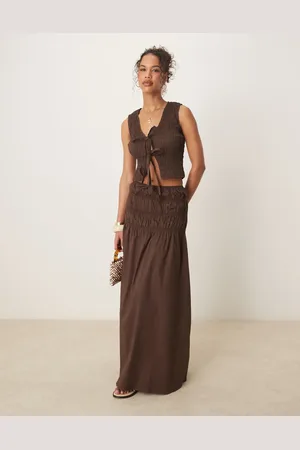 Glamorous Falda larga con cintura fruncida de (parte de un conjunto)