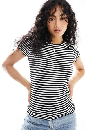 AWARE Camiseta a de manga corta con cuello redondo de -Negro