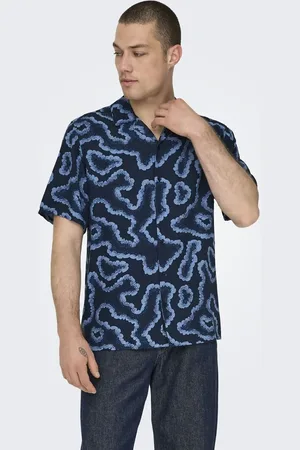 Only & Sons Camisa azul añil de